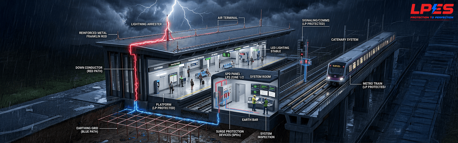 Lightning Protection Systems for Metro Infrastructure