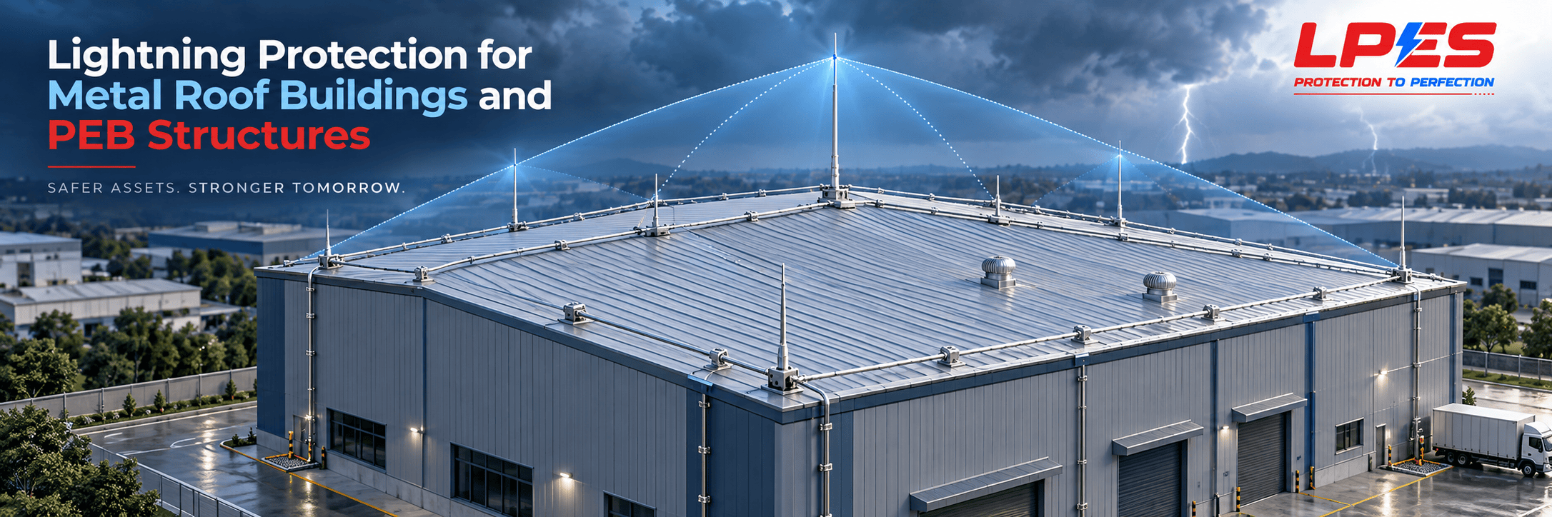 Lightning Protection for Metal Roof Buildings and PEB Structures