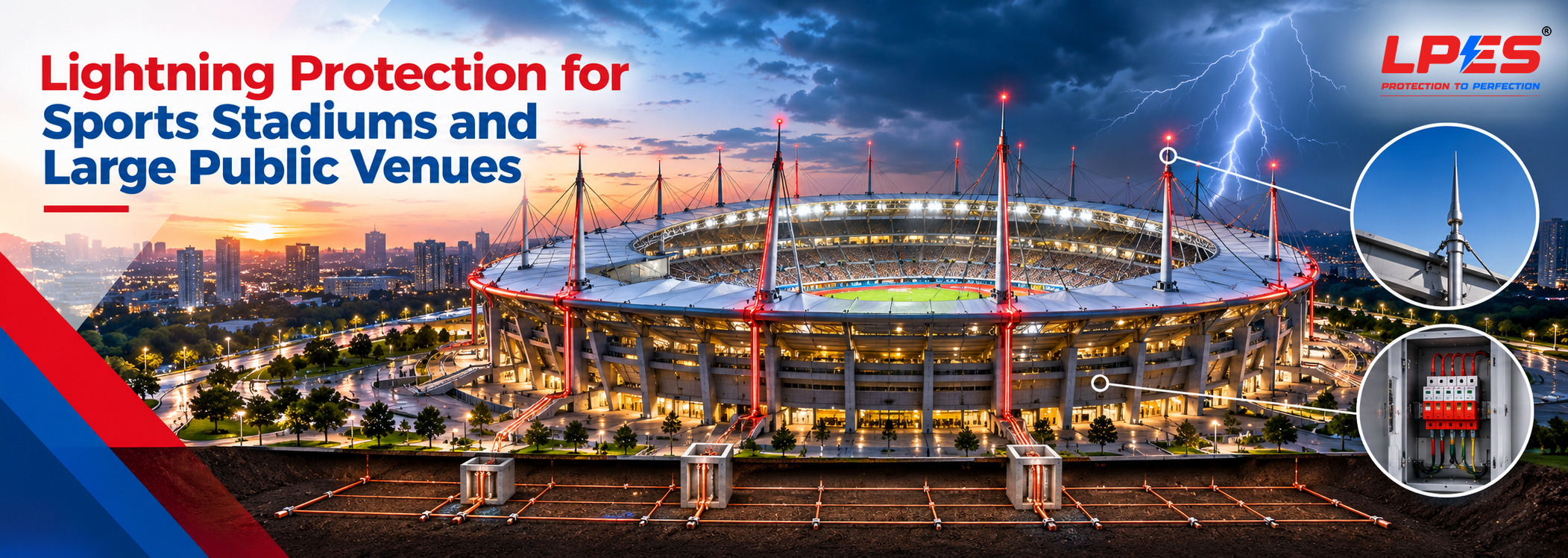 Lightning Protection for Sports Stadiums and Large Public Venues