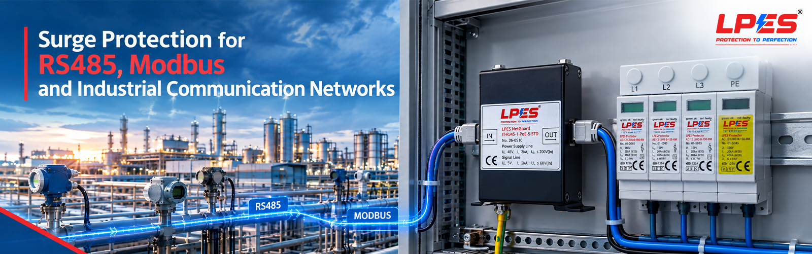 Surge Protection for RS485, Modbus and Industrial Communication Networks