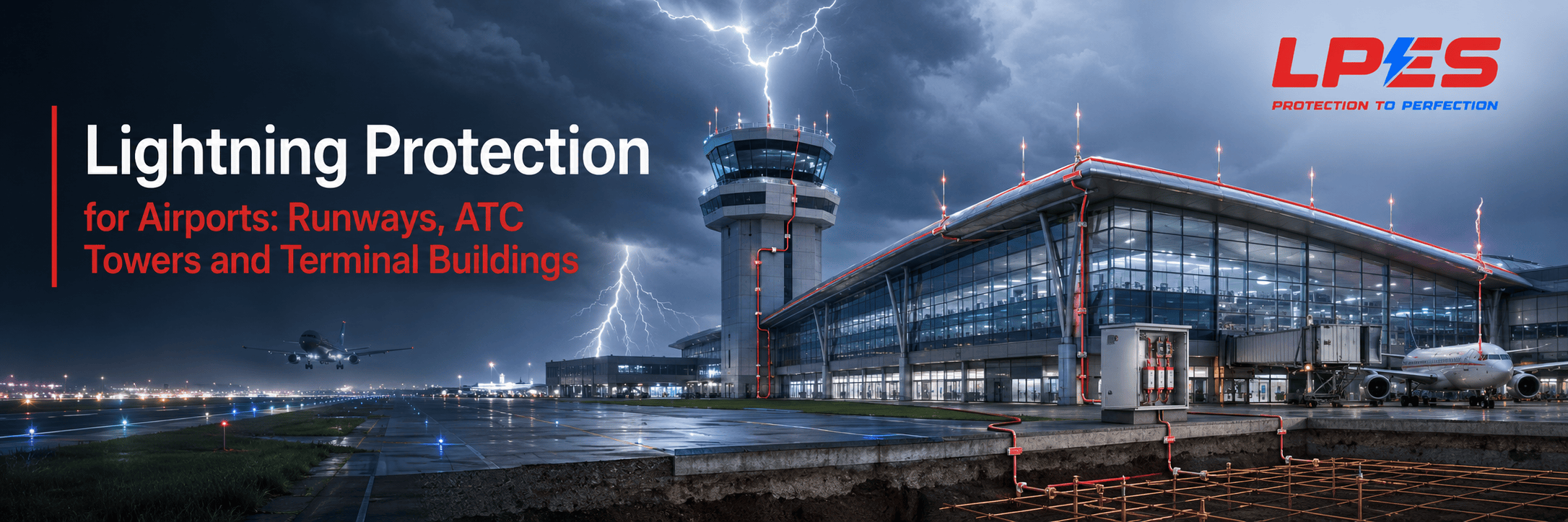 Lightning Protection for Airports: Runways, ATC Towers and Terminal Buildings